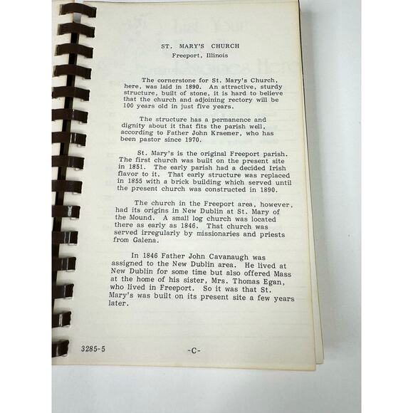 Vintage Church Cookbook St. Marys Catholic Church Freeport IL 1984 Midwest - Picture 2 of 5
